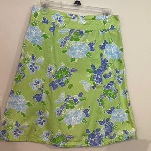 Eddie Bauer cotton skirt, floral print. Size 8